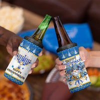 Happy Chrismukkah 4 in 1 Can Cooler Tumbler Gnome Funny Hanukkah Christmas Mashup - Wonder Print Shop