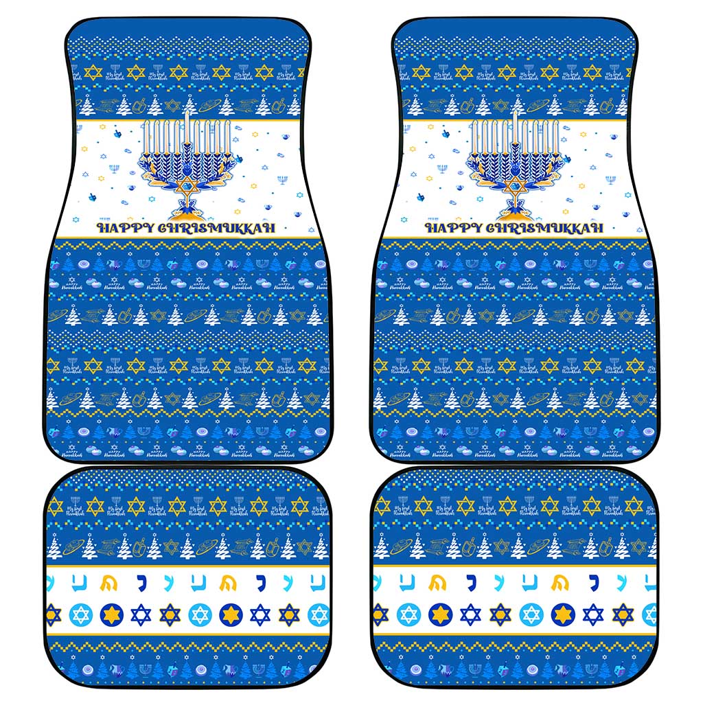 Happy Chrismukkah Car Mats Gnome Funny Hanukkah Christmas Mashup - Wonder Print Shop