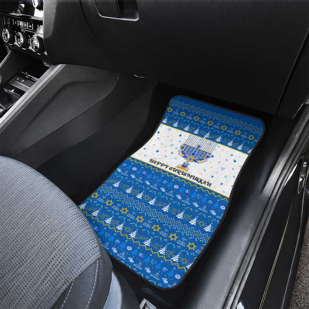 Happy Chrismukkah Car Mats Gnome Funny Hanukkah Christmas Mashup - Wonder Print Shop