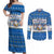 Happy Chrismukkah Couples Matching Off Shoulder Maxi Dress and Long Sleeve Button Shirt Gnome Funny Hanukkah Christmas Mashup - Wonder Print Shop