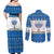 Happy Chrismukkah Couples Matching Off Shoulder Maxi Dress and Long Sleeve Button Shirt Gnome Funny Hanukkah Christmas Mashup - Wonder Print Shop