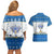 Happy Chrismukkah Couples Matching Off Shoulder Short Dress and Hawaiian Shirt Gnome Funny Hanukkah Christmas Mashup - Wonder Print Shop