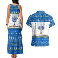 Happy Chrismukkah Couples Matching Tank Maxi Dress and Hawaiian Shirt Gnome Funny Hanukkah Christmas Mashup - Wonder Print Shop