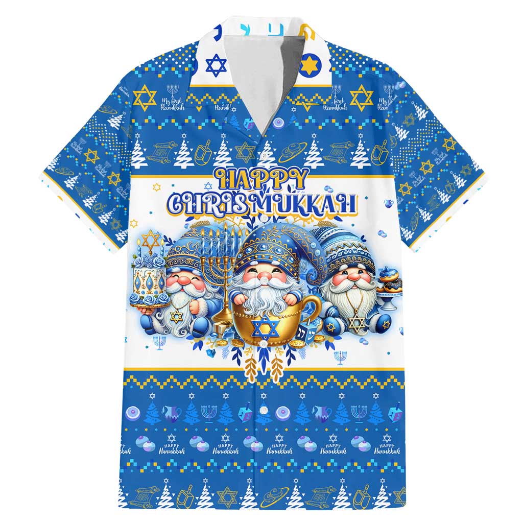 Happy Chrismukkah Family Matching Mermaid Dress and Hawaiian Shirt Gnome Funny Hanukkah Christmas Mashup - Wonder Print Shop