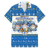 Happy Chrismukkah Family Matching Off The Shoulder Long Sleeve Dress and Hawaiian Shirt Gnome Funny Hanukkah Christmas Mashup - Wonder Print Shop