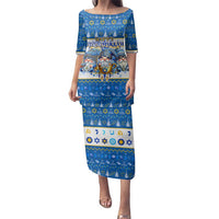 Happy Chrismukkah Family Matching Puletasi and Hawaiian Shirt Gnome Funny Hanukkah Christmas Mashup - Wonder Print Shop