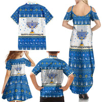 Happy Chrismukkah Family Matching Summer Maxi Dress and Hawaiian Shirt Gnome Funny Hanukkah Christmas Mashup - Wonder Print Shop