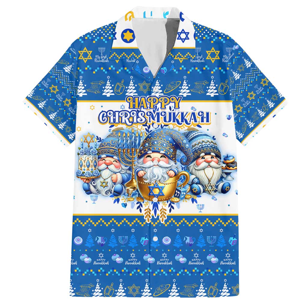 Happy Chrismukkah Hawaiian Shirt Gnome Funny Hanukkah Christmas Mashup - Wonder Print Shop