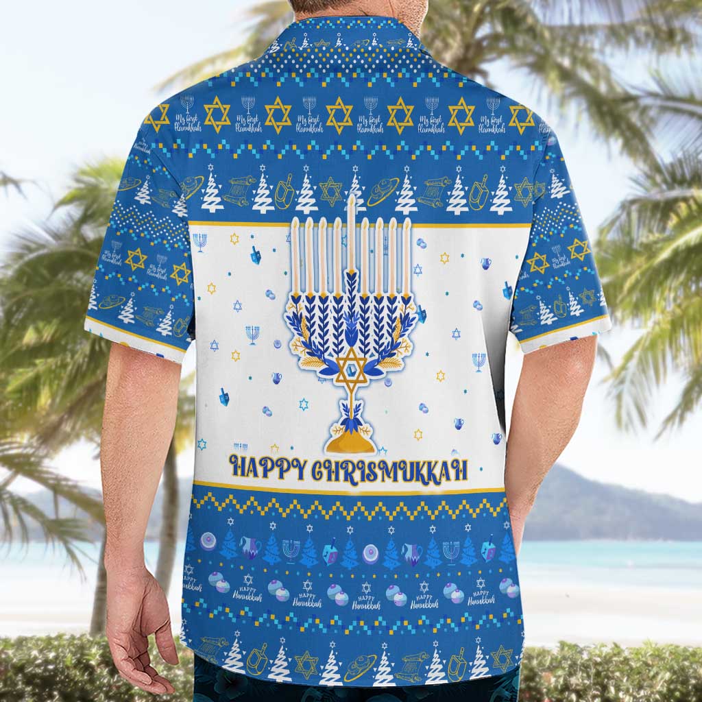 Happy Chrismukkah Hawaiian Shirt Gnome Funny Hanukkah Christmas Mashup - Wonder Print Shop