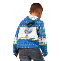 Happy Chrismukkah Kid Hoodie Gnome Funny Hanukkah Christmas Mashup - Wonder Print Shop