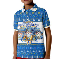 Happy Chrismukkah Kid Polo Shirt Gnome Funny Hanukkah Christmas Mashup - Wonder Print Shop