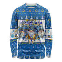 Happy Chrismukkah Long Sleeve Shirt Gnome Funny Hanukkah Christmas Mashup - Wonder Print Shop