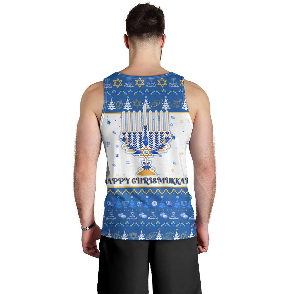 Happy Chrismukkah Men Tank Top Gnome Funny Hanukkah Christmas Mashup - Wonder Print Shop