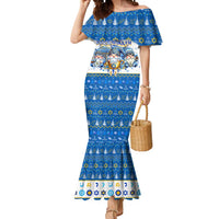 Happy Chrismukkah Mermaid Dress Gnome Funny Hanukkah Christmas Mashup - Wonder Print Shop