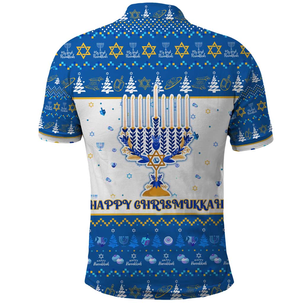 Happy Chrismukkah Polo Shirt Gnome Funny Hanukkah Christmas Mashup - Wonder Print Shop