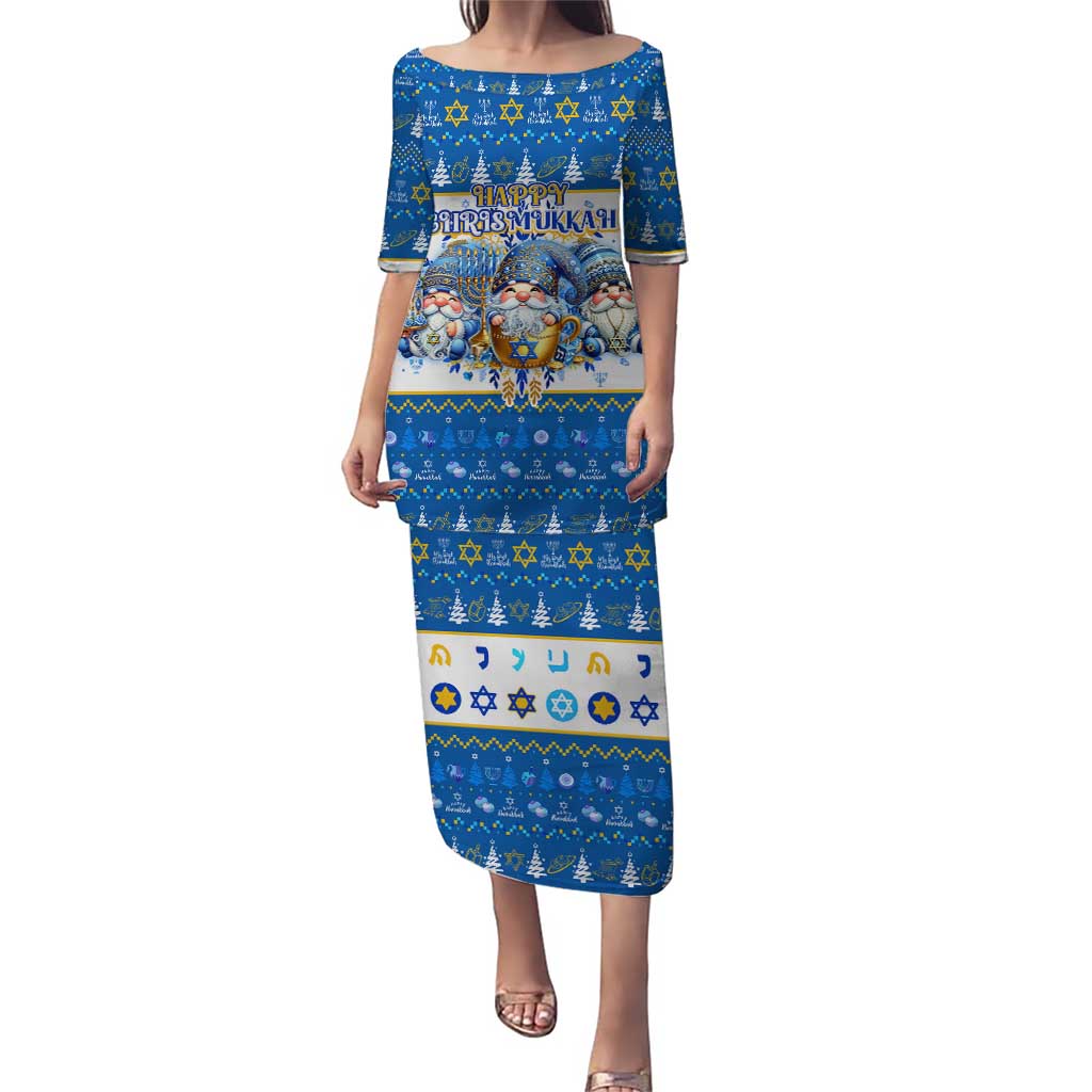 Happy Chrismukkah Puletasi Gnome Funny Hanukkah Christmas Mashup - Wonder Print Shop