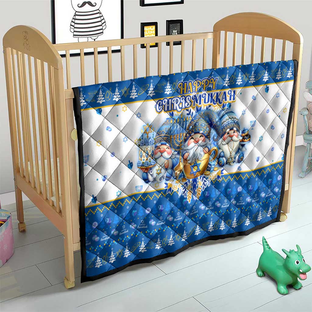 Happy Chrismukkah Quilt Gnome Funny Hanukkah Christmas Mashup - Wonder Print Shop