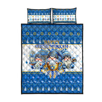 Happy Chrismukkah Quilt Bed Set Gnome Funny Hanukkah Christmas Mashup - Wonder Print Shop