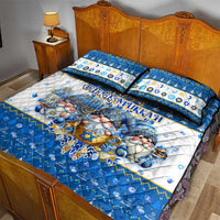 Happy Chrismukkah Quilt Bed Set Gnome Funny Hanukkah Christmas Mashup - Wonder Print Shop