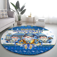 Happy Chrismukkah Round Carpet Gnome Funny Hanukkah Christmas Mashup - Wonder Print Shop
