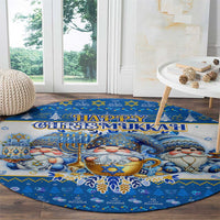 Happy Chrismukkah Round Carpet Gnome Funny Hanukkah Christmas Mashup - Wonder Print Shop