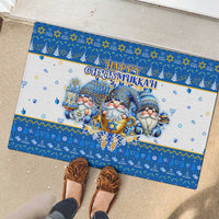 Happy Chrismukkah Rubber Doormat Gnome Funny Hanukkah Christmas Mashup - Wonder Print Shop