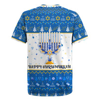 Happy Chrismukkah Rugby Jersey Gnome Funny Hanukkah Christmas Mashup - Wonder Print Shop