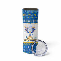 Happy Chrismukkah Skinny Tumbler Gnome Funny Hanukkah Christmas Mashup - Wonder Print Shop