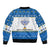 Happy Chrismukkah Sleeve Zip Bomber Jacket Gnome Funny Hanukkah Christmas Mashup - Wonder Print Shop