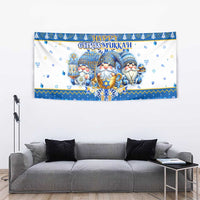 Happy Chrismukkah Tapestry Gnome Funny Hanukkah Christmas Mashup - Wonder Print Shop