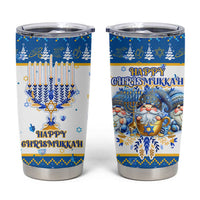 Happy Chrismukkah Tumbler Cup Gnome Funny Hanukkah Christmas Mashup - Wonder Print Shop