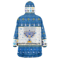 Happy Chrismukkah Wearable Blanket Hoodie Gnome Funny Hanukkah Christmas Mashup - Wonder Print Shop