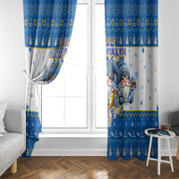 Happy Chrismukkah Window Curtain Gnome Funny Hanukkah Christmas Mashup - Wonder Print Shop