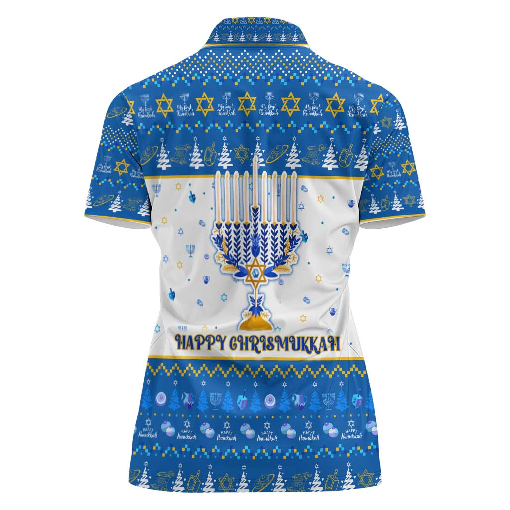 Happy Chrismukkah Women Polo Shirt Gnome Funny Hanukkah Christmas Mashup - Wonder Print Shop