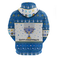 Happy Chrismukkah Zip Hoodie Gnome Funny Hanukkah Christmas Mashup - Wonder Print Shop