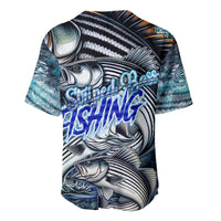 Striped Bass Fishing Baseball Jersey Bold Ocean Angler Design - Wonder Print Shop