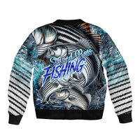 Striped Bass Fishing Bomber Jacket Bold Ocean Angler Design - Wonder Print Shop