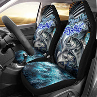 Striped Bass Fishing Car Seat Cover Bold Ocean Angler Design - Wonder Print Shop