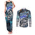 Striped Bass Fishing Couples Matching Tank Maxi Dress and Long Sleeve Button Shirt Bold Ocean Angler Design - Wonder Print Shop