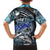 Striped Bass Fishing Family Matching Long Sleeve Bodycon Dress and Hawaiian Shirt Bold Ocean Angler Design - Wonder Print Shop