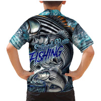 Striped Bass Fishing Family Matching Mermaid Dress and Hawaiian Shirt Bold Ocean Angler Design - Wonder Print Shop
