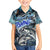Striped Bass Fishing Family Matching Off Shoulder Short Dress and Hawaiian Shirt Bold Ocean Angler Design - Wonder Print Shop