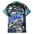 Striped Bass Fishing Family Matching Short Sleeve Bodycon Dress and Hawaiian Shirt Bold Ocean Angler Design - Wonder Print Shop