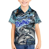 Striped Bass Fishing Family Matching Summer Maxi Dress and Hawaiian Shirt Bold Ocean Angler Design - Wonder Print Shop