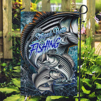 Striped Bass Fishing Garden Flag Bold Ocean Angler Design - Wonder Print Shop