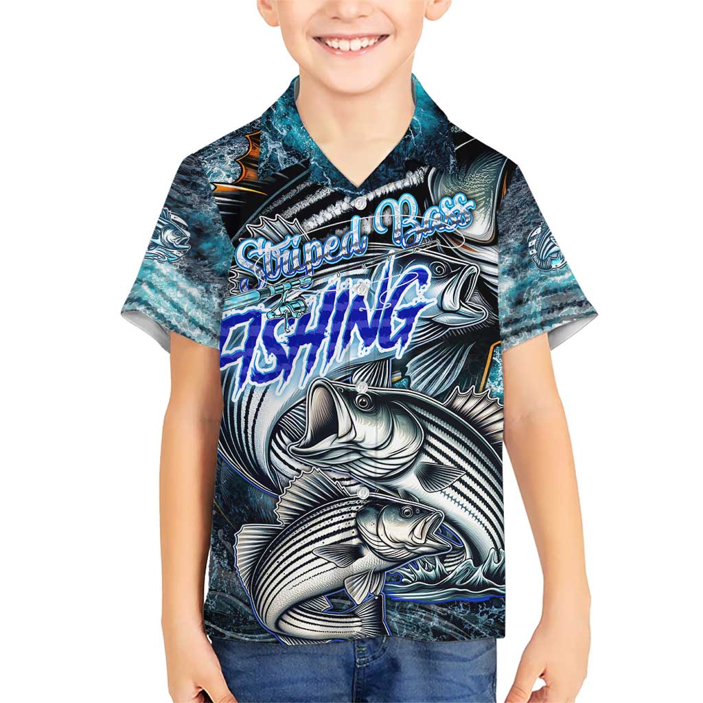 Striped Bass Fishing Hawaiian Shirt Bold Ocean Angler Design - Wonder Print Shop