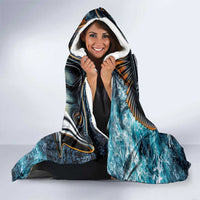 Striped Bass Fishing Hooded Blanket Bold Ocean Angler Design - Wonder Print Shop