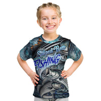 Striped Bass Fishing Kid T Shirt Bold Ocean Angler Design - Wonder Print Shop