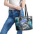 Striped Bass Fishing Leather Tote Bag Bold Ocean Angler Design - Wonder Print Shop