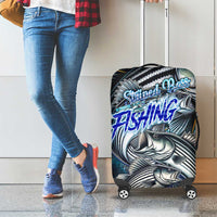 Striped Bass Fishing Luggage Cover Bold Ocean Angler Design - Wonder Print Shop